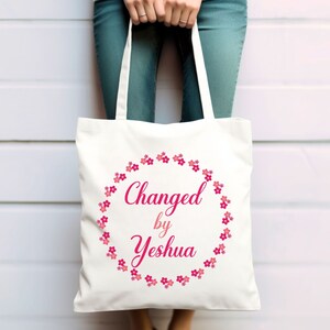 Christian Canvas Tote Bag, Jesus Tote Bag, Faith Tote bag, Religious Gifts, Bag for Church, Faith Tote Bag, Everyday Book Bag, Overnight Bag