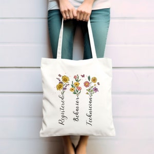 Rbt tote bag  Rbt gift  Aba  Gift for Rbt  Bcba gift Aba tote bag Aba therapist Aba gifts  wildflowers tote bag Behavior technician tote bag