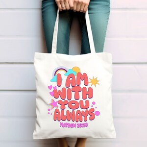 Faith Tote Bag Christian Tote Bag Canvas Gift Religious Gift Scripture Gift Bible Verse Christian Girl Gift Church Gift School Tote Shopper