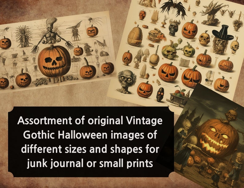 Vintage Gothic Halloween Printables - Etsy