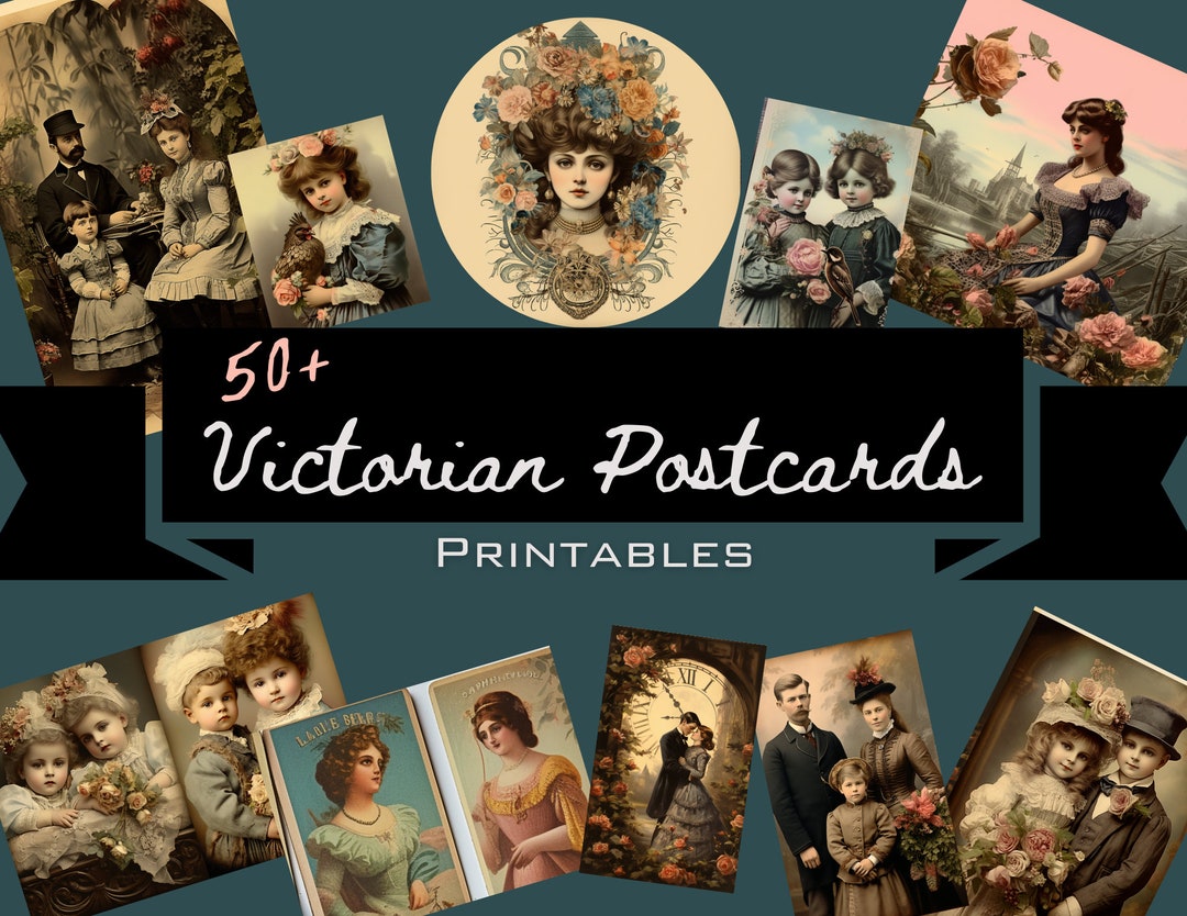 Victorian Postcards Printables - Etsy