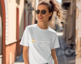 Proud to be an Aimerican™ Brand Retail Fit Unisex Jersey Short Sleeve Tee