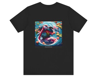 Aimerican Ads™ Brand Retail Fit Unisex Jersey Short Sleeve Tee - Featherin' Flamingo Edition