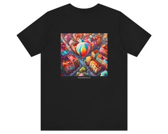 Aimerican Ads™ Brand Retail Fit Unisex Jersey Short Sleeve Tee - The Village Balloons Edition