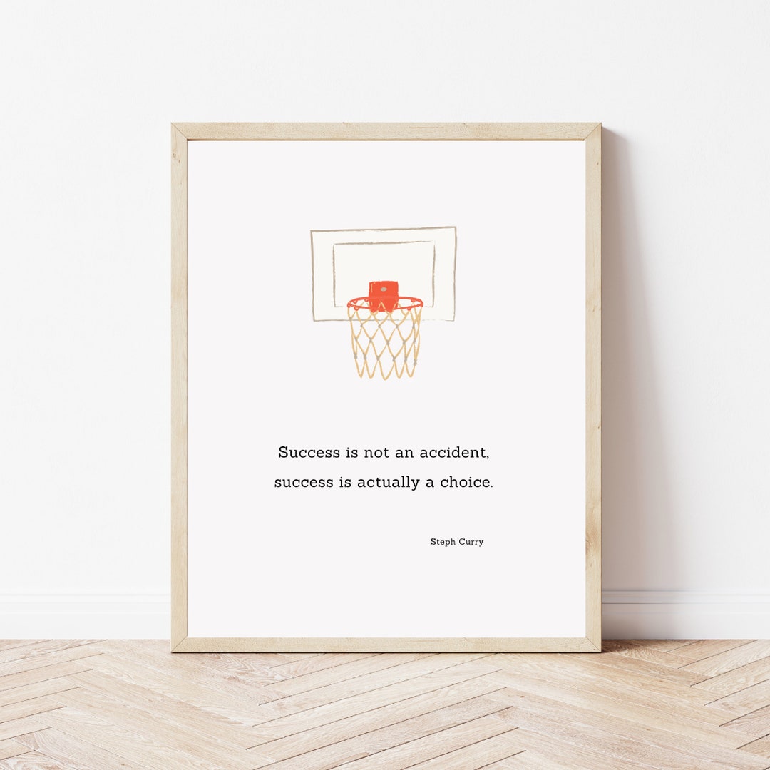 Success Is Not An Accident Book Success is Not an Accident Kids Basketball Quote Digital Art. Steph
