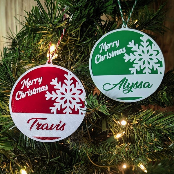 Personalized Ornament | 3D printed Ornament | Custom Christmas Ornament