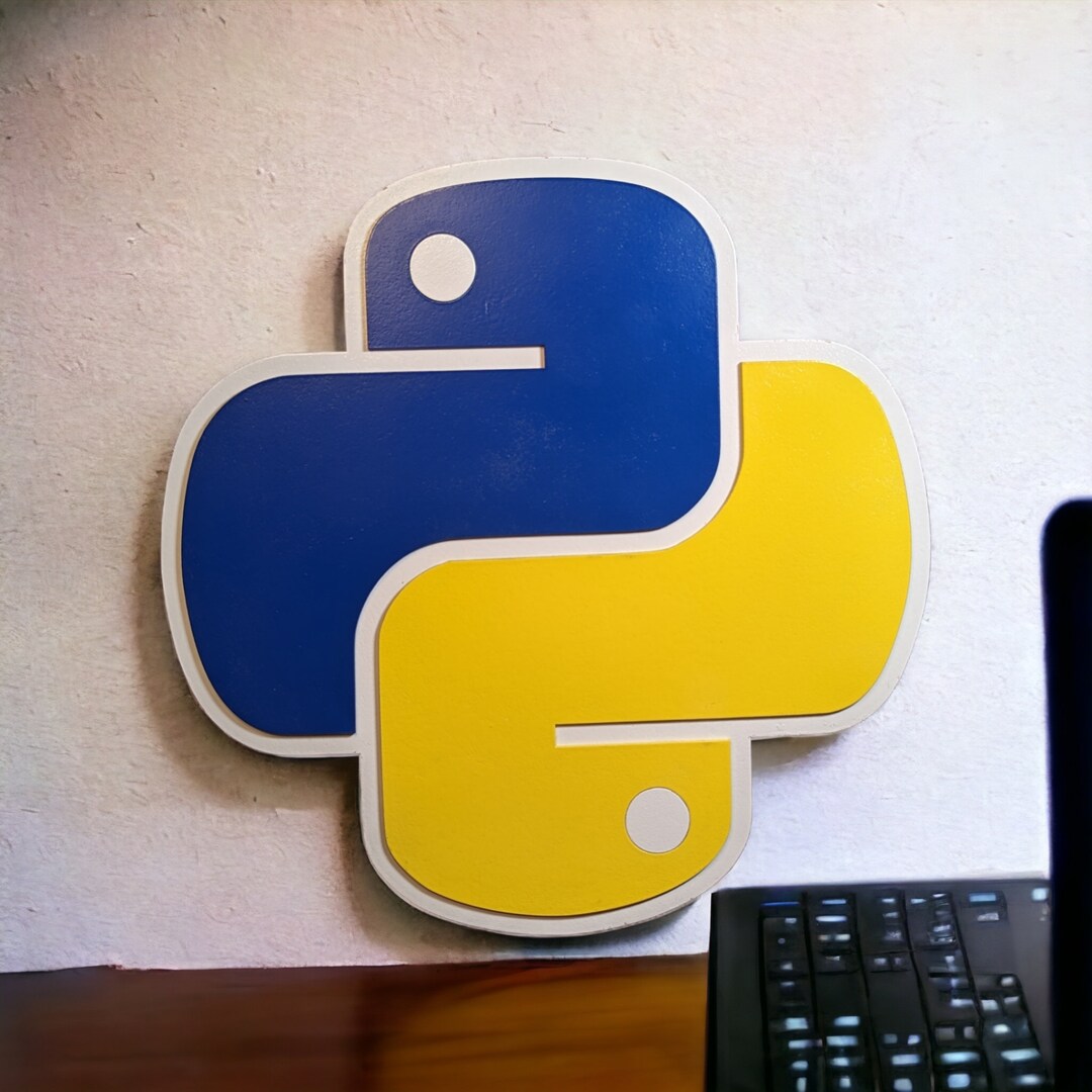 Python Logo Wall Art Python Programming Wood Sign - Etsy