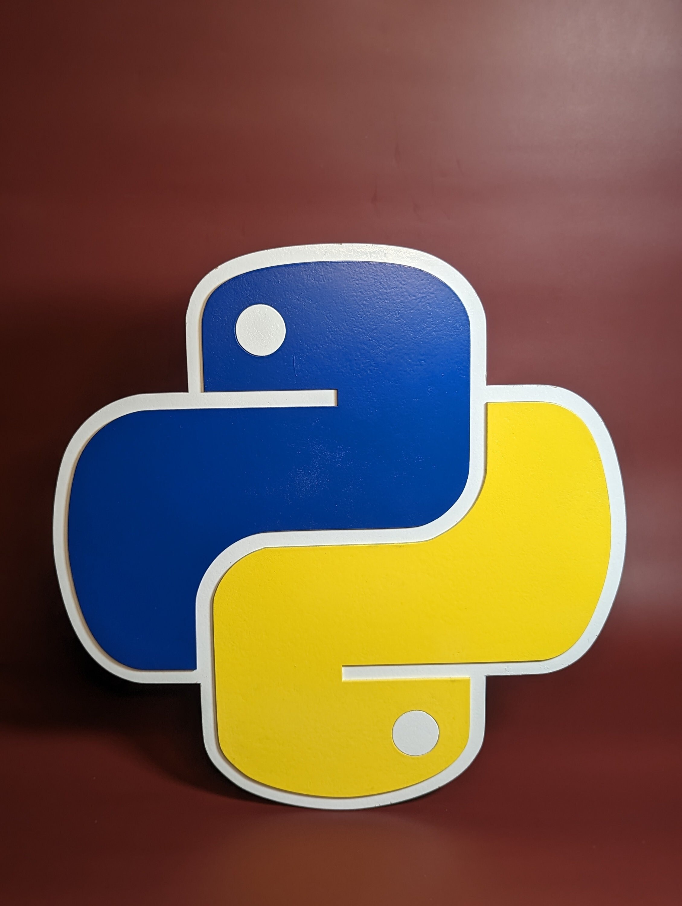 Python Logo Wall Art Python Programming Wood Sign - Etsy