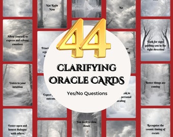 Deck Oracle blanc mystique : 44 cartes de clarification imprimables (PDF)