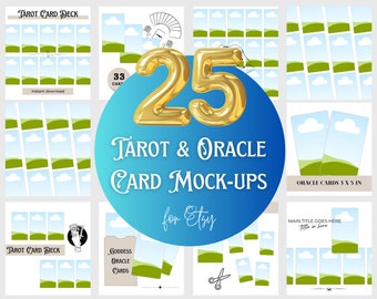 25-Page Tarot & Oracle Card Mockup Templates (Digital Product)