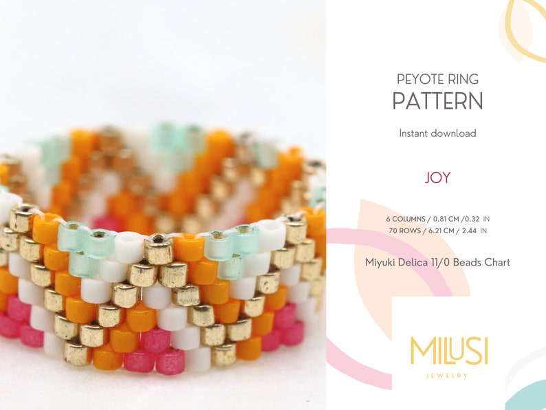 Even Peyote Ring Pattern Miyuki Delica Seed Bead Pattern - Etsy