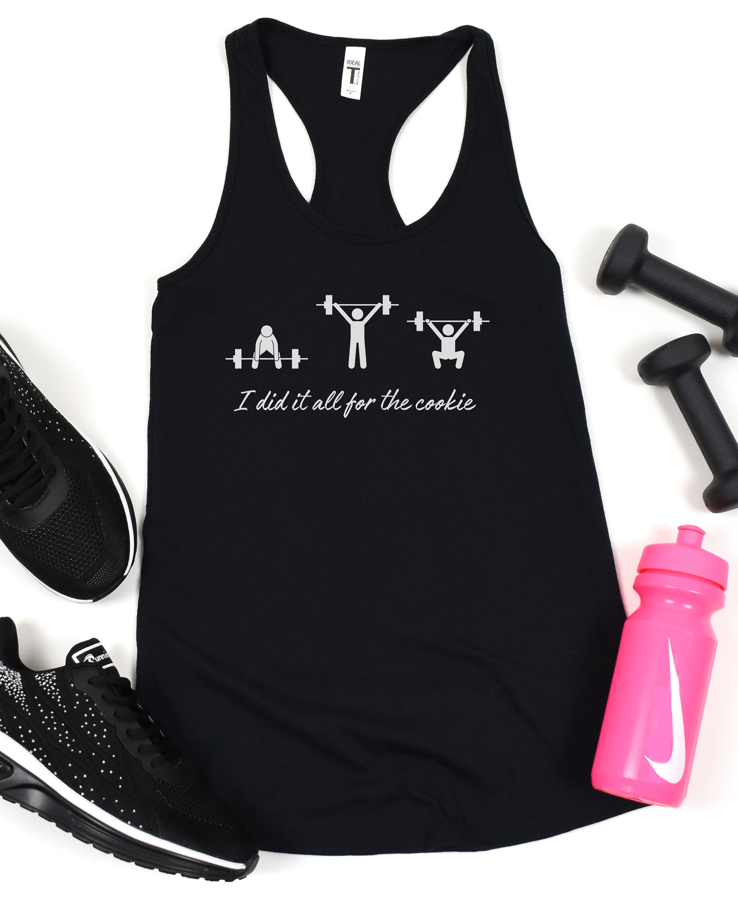I Did It All for the Cookie Racerback Tank, Fitness Tank, 90s Themed Tank,  Funny Gym Shirt, Exercise T-shirt, Cookie Lover, Fitness Gift - Etsy