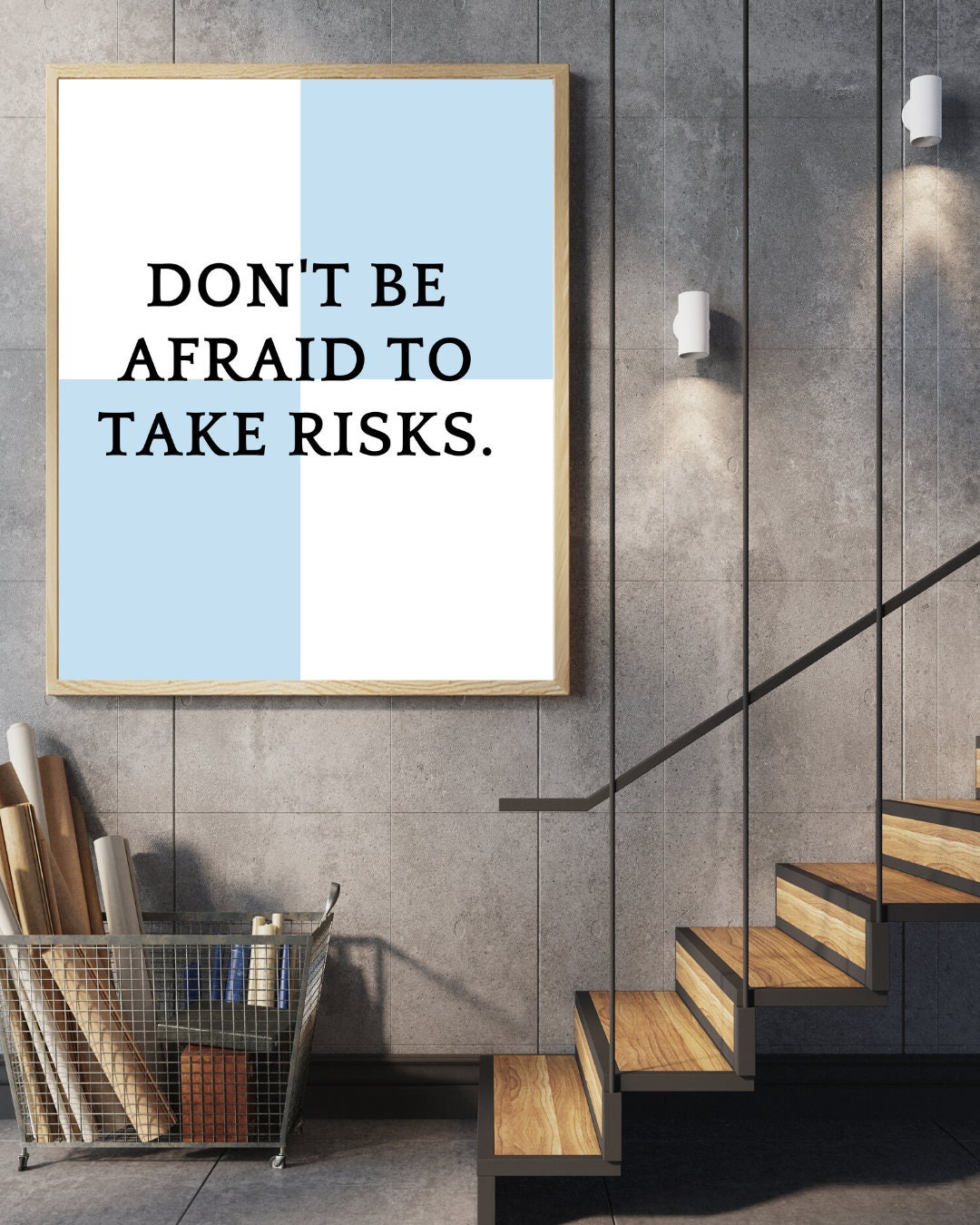 Don't Be Afraid to Take Risk, Motivational Quotes, Quote Wall Art ...
