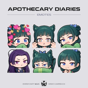 Chibi Anime Apothecary Emote Pack [Twitch/Discord/Youtube]