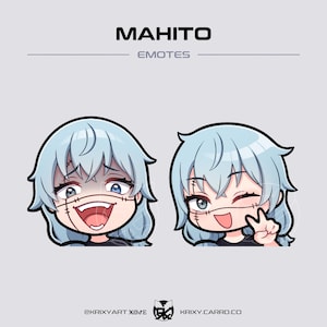 Chibi Anime Sorcerer Curse Emote Pack [Twitch/Discord/Youtube]