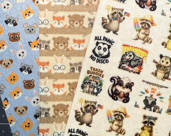 Animal Collage Tubie Tape, NG, G Tube, O2 Tube Adhesive, NICU face tape, Peeking animal O2 tube tape, animal O2, possum, skunk, raccoon