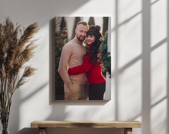 Custom Valentine’s Day Couple Photo Keepsake, Personalized Romantic Portrait Gift, Cherished Love Memory, Unique Present for Him or Her