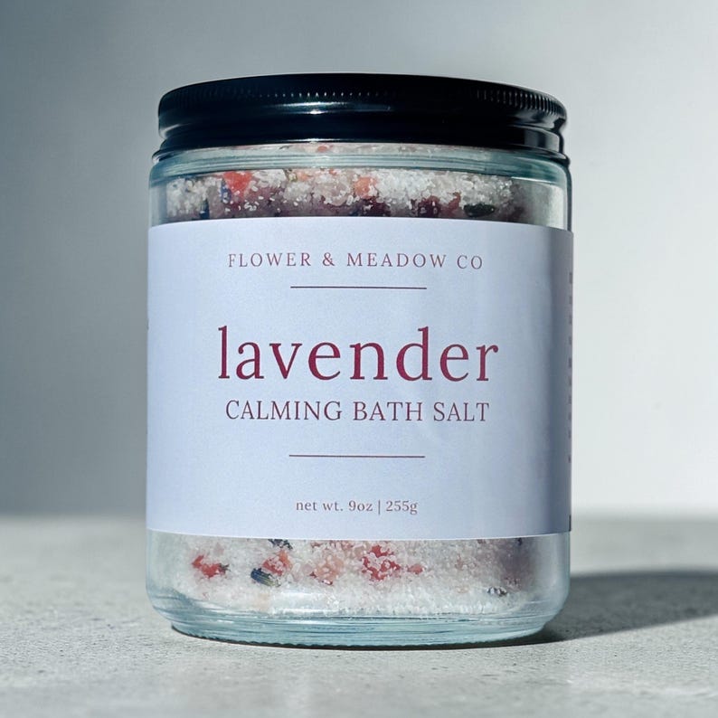 Bath Salts Lavender Relaxation Gift | Epsom Salt Soak for Stress Relief | Spa Gift for Her Under 30 | Natural Bath Soak Himalayan Salt Bild 4