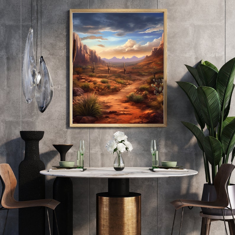 Desert Wall Art Print Arizona Terrain Landscape Desert Majesty Digital
