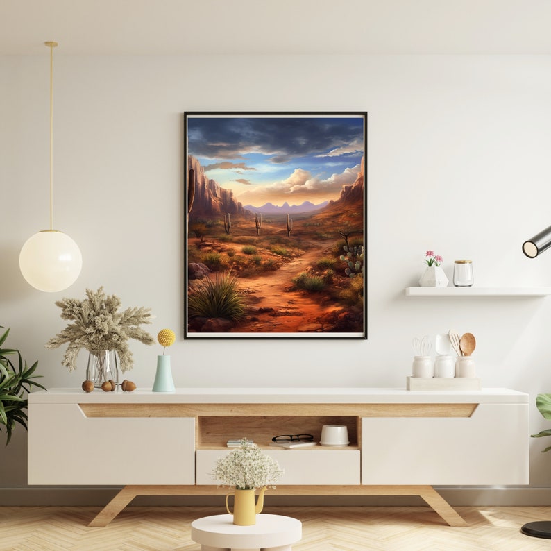 Desert Wall Art Print Arizona Terrain Landscape Desert Majesty Digital