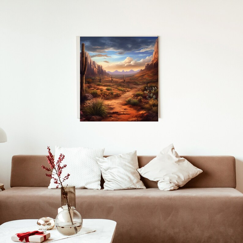 Desert Wall Art Print Arizona Terrain Landscape Desert Majesty Digital