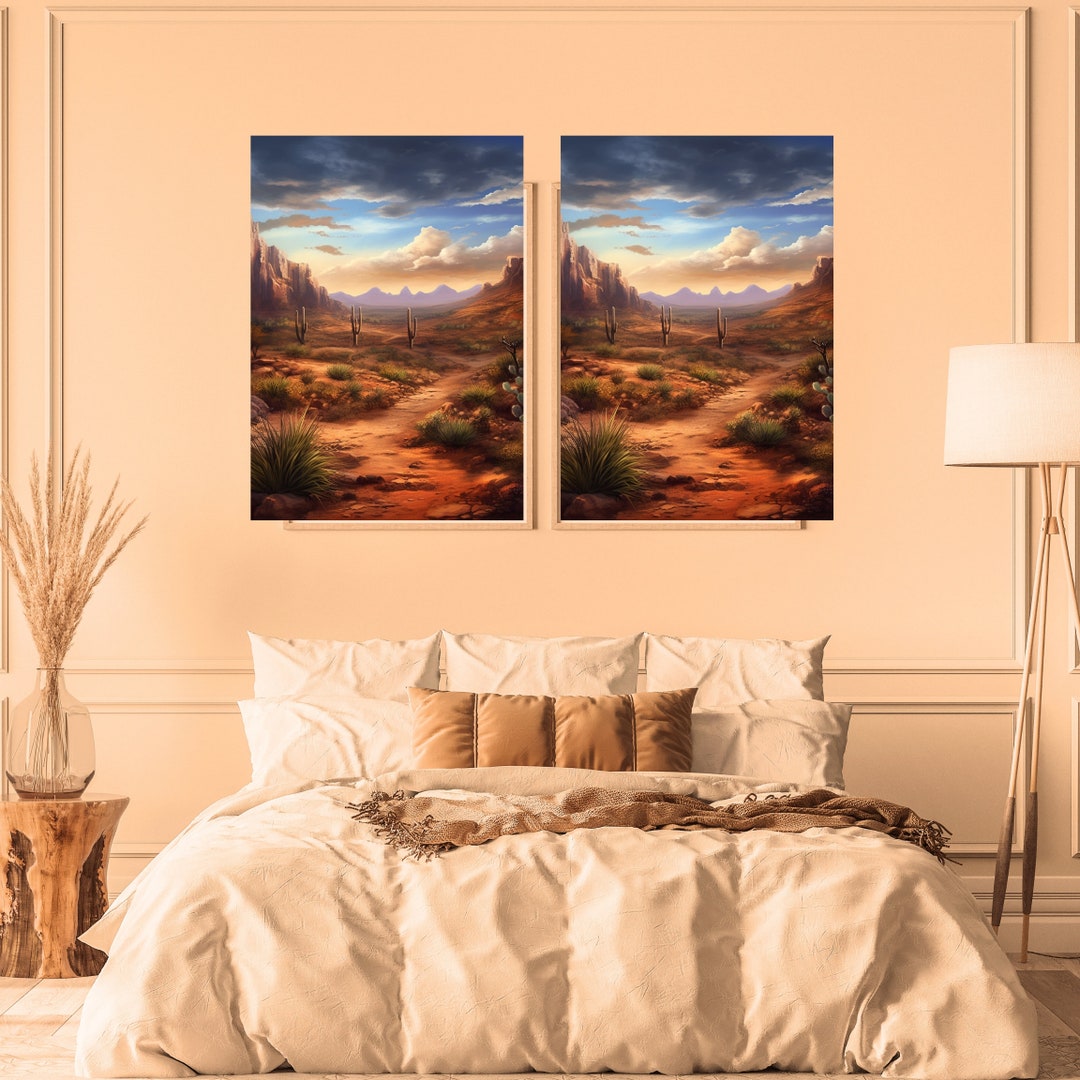 Desert Wall Art Print Arizona Terrain Landscape Desert Majesty Digital