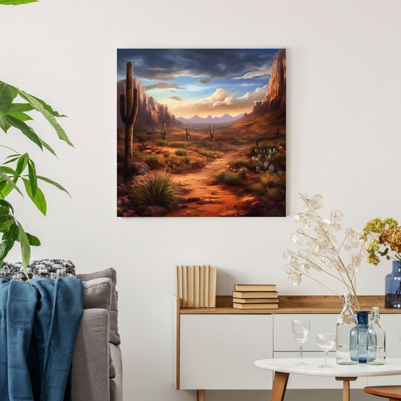 Desert Wall Art Print Arizona Terrain Landscape Desert Majesty Digital