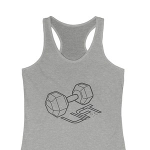 Barbed Wire Apparel Lift Women&#39;s Racerback Gym Tank, Fitness, Dumbbell Racerback, Workout Tank, Gift for Her, Fitness Gift, Weightlifting