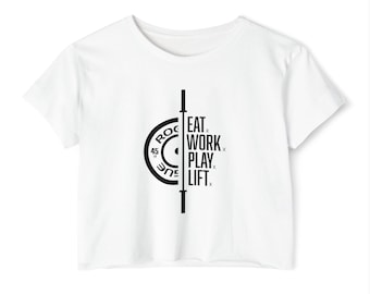Koszulka damska do ćwiczeń na siłownię, CrossFit, fitness, jedzenie, praca, zabawa, podnoszenie, trening