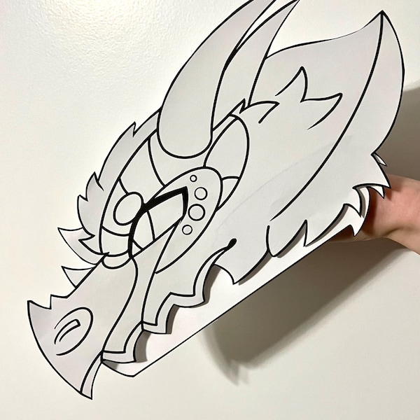 Printable Paper Dragon Puppet Base - Etsy