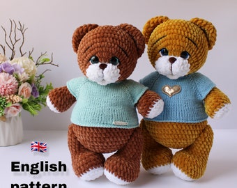 English Pattern My Teddy Bear/ Crochet Pattern/