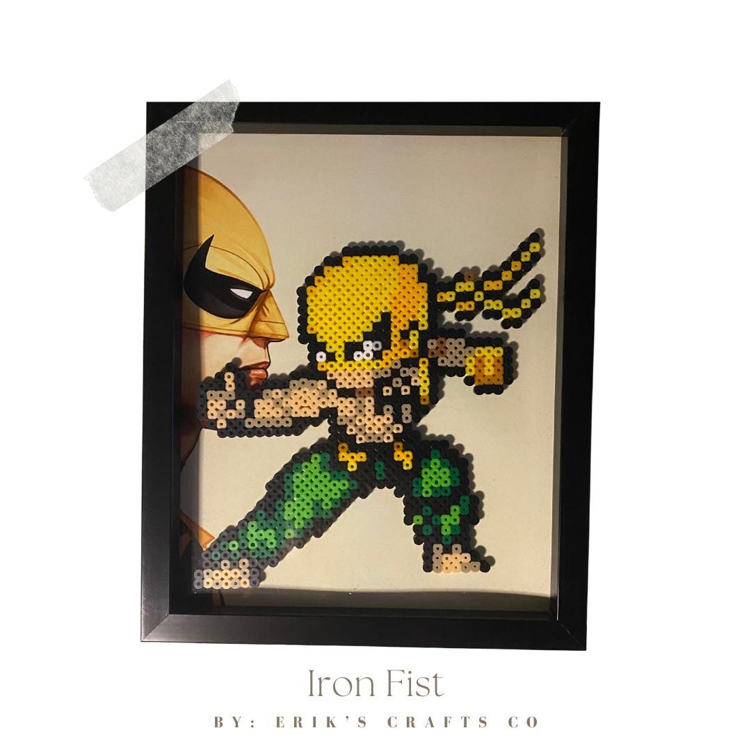 MCU Inspired Defenders Perler Sprites Framed - Etsy