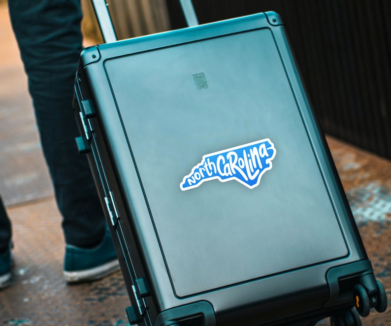 North Carolina Travel Sticker: Gloss Vinyl State Souvenir afbeelding 4