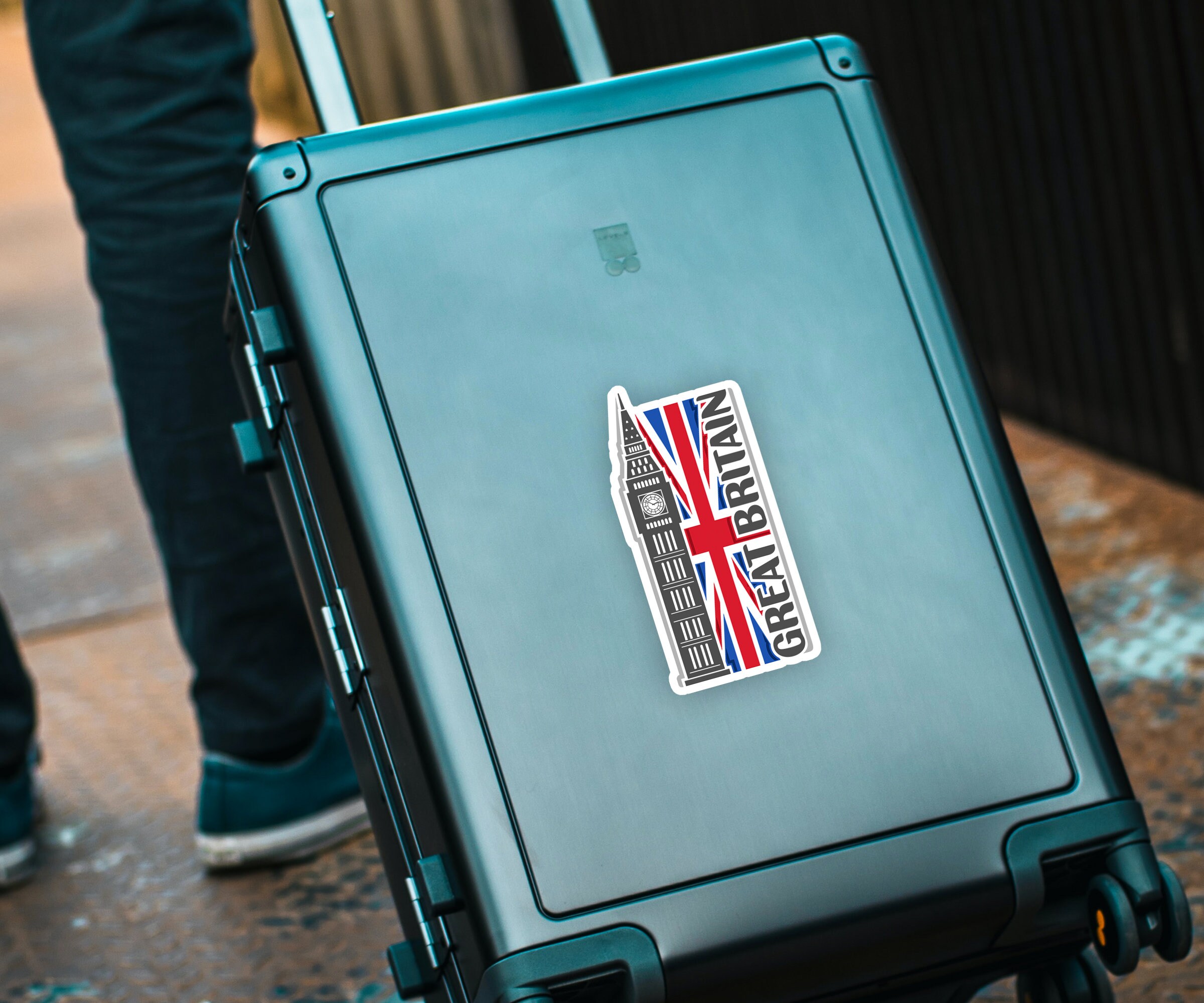 Great Britain Travel Sticker, Passport Souvenir, British Suitcase Decal ...