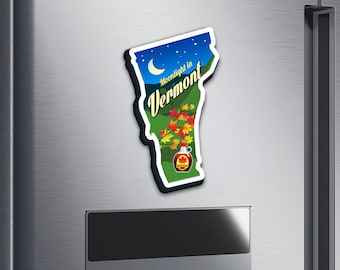 Vermont Wooden Fridge Magnet - Travel Souvenir Gift