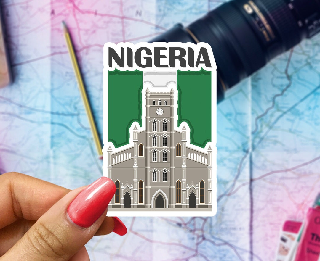 Nigeria Travel Sticker, Passport Souvenir, Nigerian Suitcase Decal
