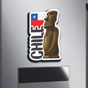 Chile Wooden Fridge Magnet - Travel Souvenir Gift
