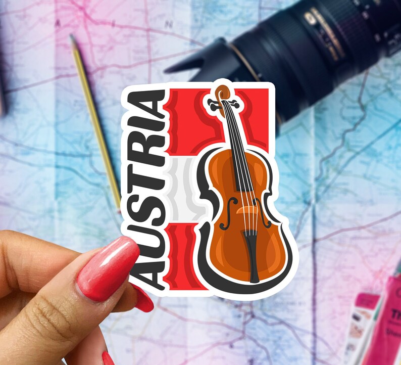 Austria Travel Sticker, Passport Souvenir, Austrian Suitcase Decal ...