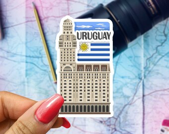 Uruguay Travel Sticker, Passport Souvenir, Uruguayan Suitcase Decal, Vacation Stickers