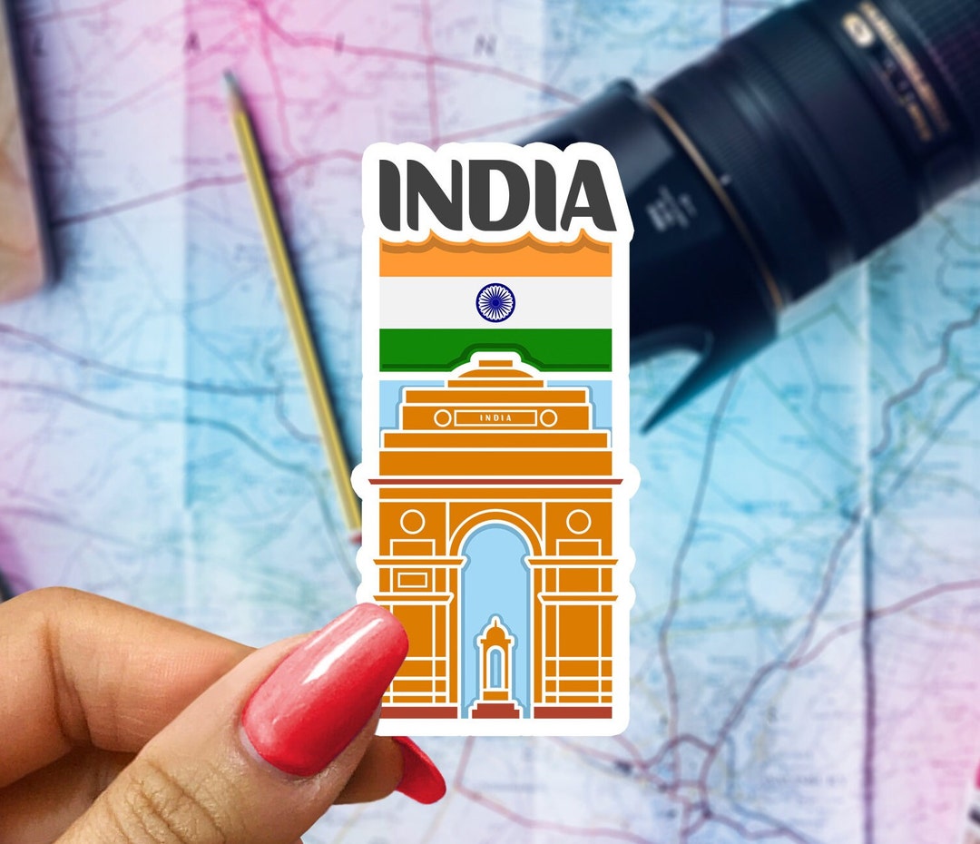 India Origin Sticker India Travel Sticker, Passport Souvenir, Indian Suitcase Decal ...