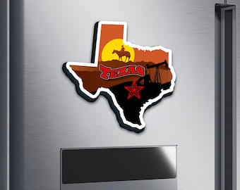 Texas Wooden Fridge Magnet - Travel Souvenir Gift