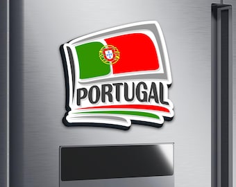 Portugal Flag Wooden Fridge Magnet - Travel Souvenir Gift