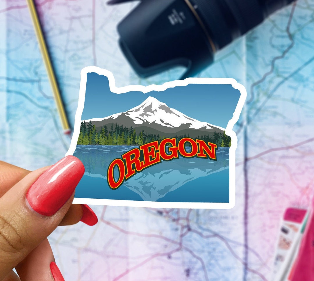 Oregon Travel Sticker, State Souvenir, Oregon Suitcase Decal, Vacation ...