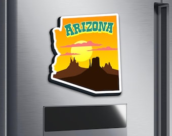 Imán de madera para nevera de Arizona: un recuerdo de viaje