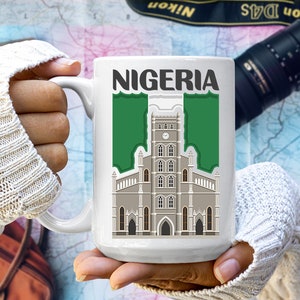 Nigerian-Inspired Travel Coffee Mug - Explore Nigeria on the Go