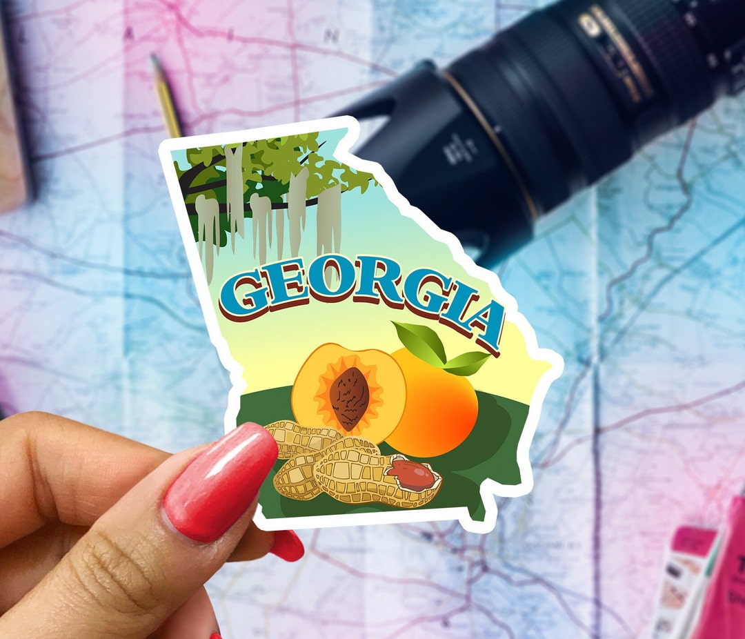 Georgia Native Sticker Georgia Travel Sticker, State Souvenir, Georgia Suitcase Decal ...