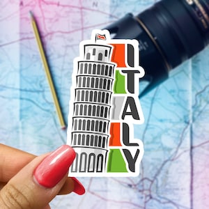 Italy Travel Sticker, Passport Souvenir, Italian Suitcase Decal, Vacation Stickers