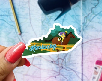 Kentucky Travel Sticker, State Souvenir, Kentucky Suitcase Decal, Vacation Stickers