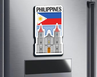 Philippines Wooden Fridge Magnet - Travel Souvenir Gift