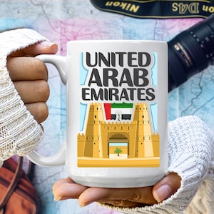 United Arab Emirates Travel Coffee Mug - UAE Souvenir Cup